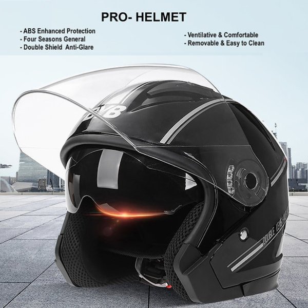 ABS, helmet, universal size, 4 seasons, double shield anti-glare