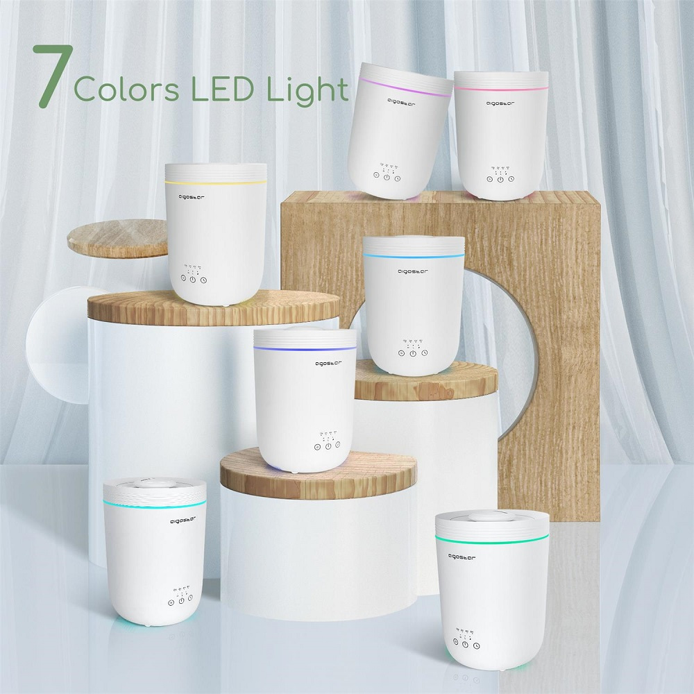 2.2 LT Humidifier design aromatherapy 7 color light 2 fog levels & sleep mode easy to fill *Aigostar Misty*