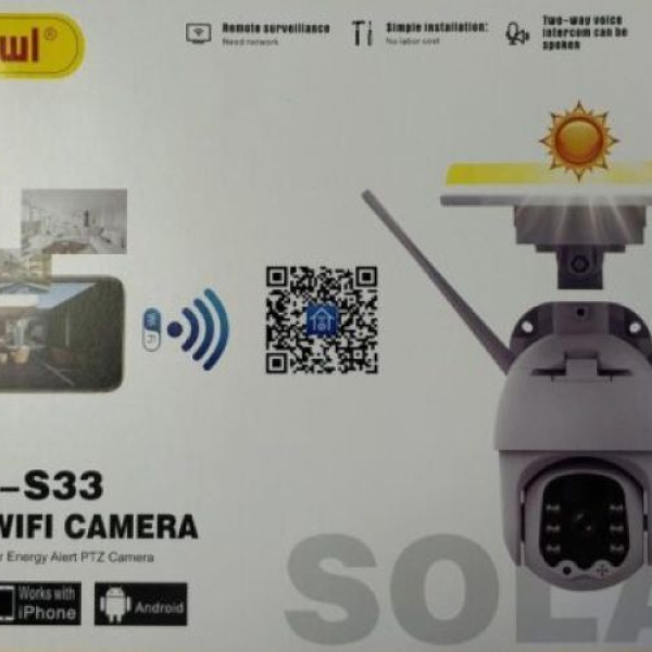 WIFI, IPTZ, solar camera, mobile app , Andowl Q-S33