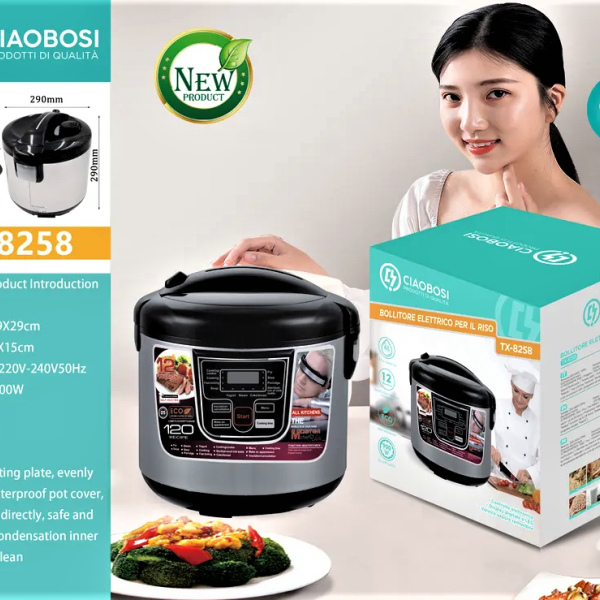 900W, electric, multi-cooker, LCD touch display, CiaoBosi