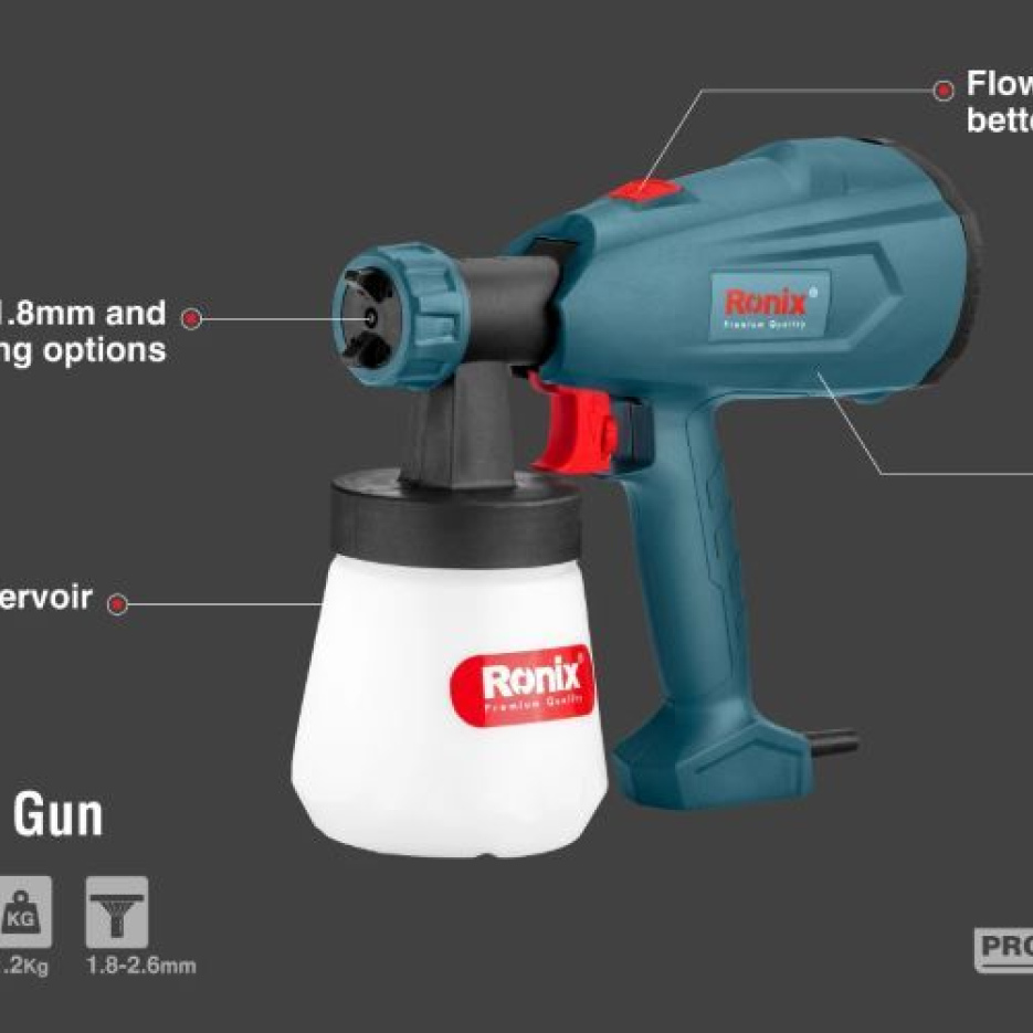 350W, electric, spray gun, easy-to-use, electric paint sprayer, RONIX 1335