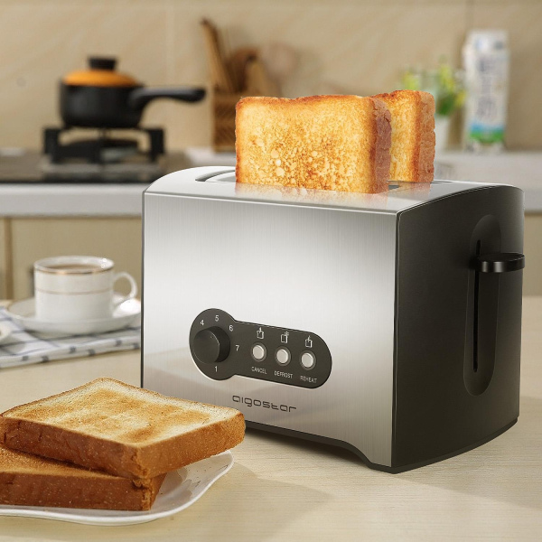 900w, toaster, 7 variable cooking setting, 100% stainless steel, Aigostar Mini Sunshine
