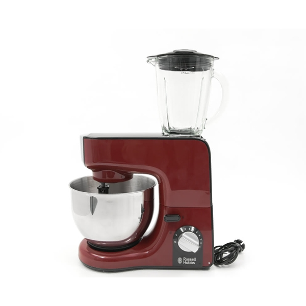 5ltr bowl, food processor, 3*Attachments, 1.5 ltr glass, blender, 1000W, red, Russell Hobbs