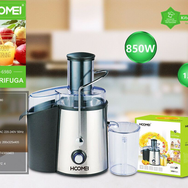 850W, centrifuge, juice extractor, 1.7LT container, fruit, vegetable, 2 speed, Hoomei, HM-6980