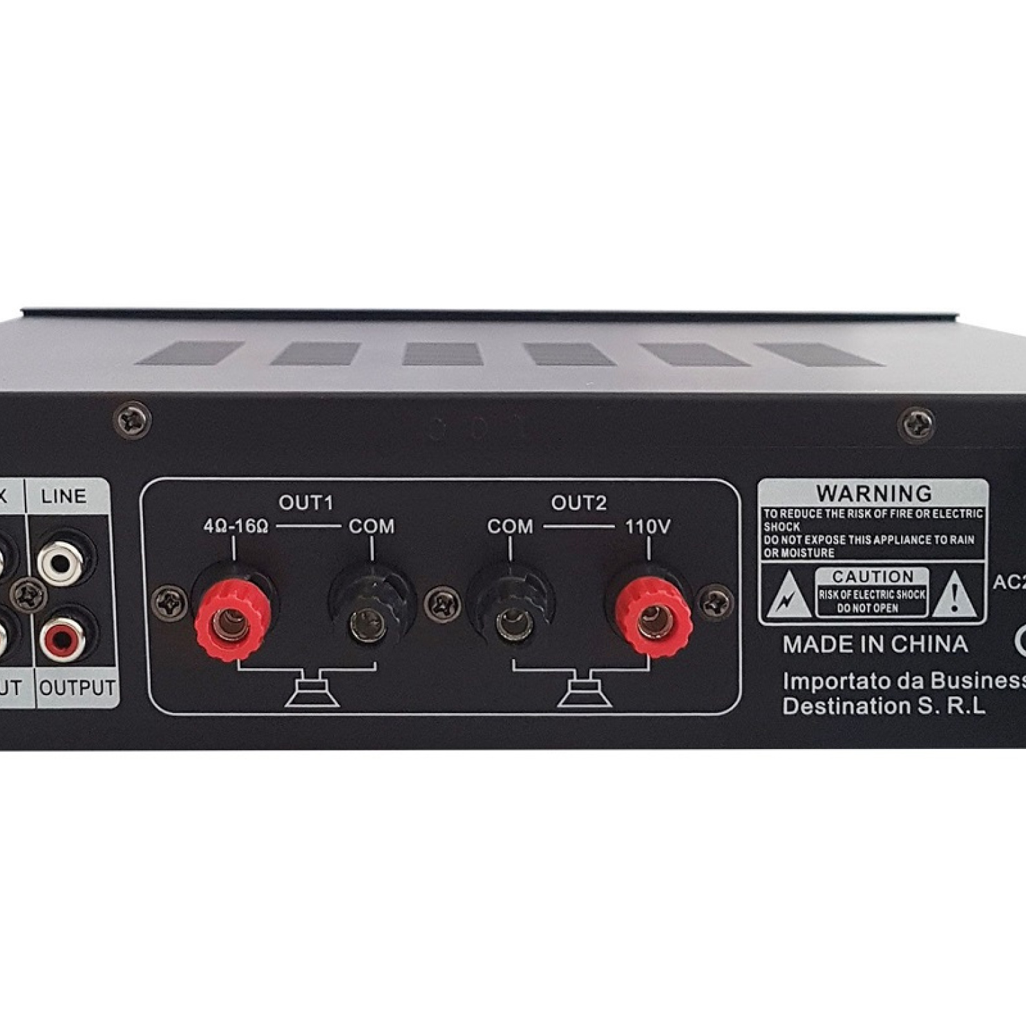 70W mono PA Amplifier with radio, Bluetooth and USB / SD input