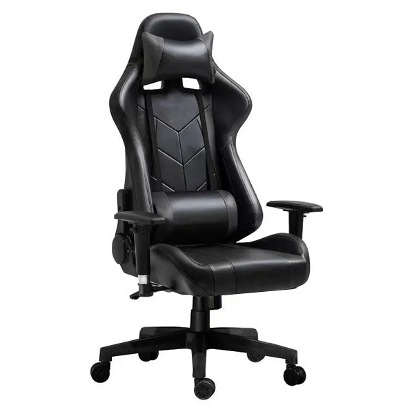 Black-Gold, office, gaming chair, high-back support, adjustable armrest