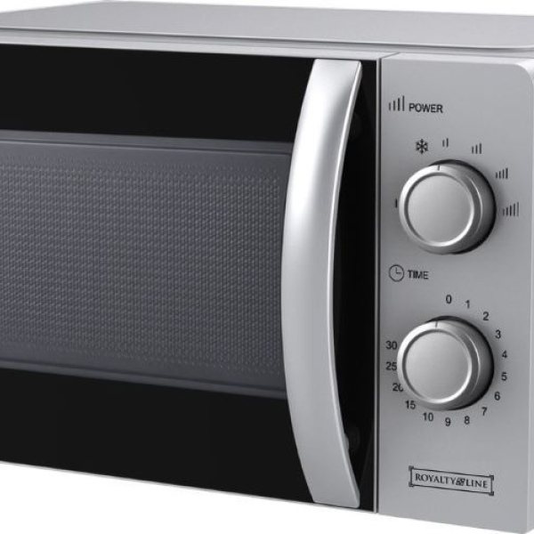 20LT, microwave, oven, 700W, mechanical control, silver, ROYALTY LINE