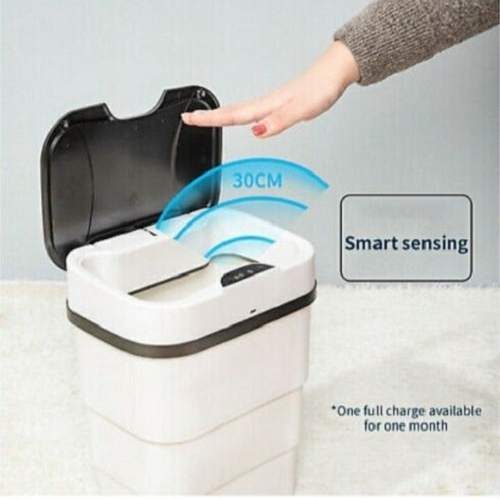 Automatic, folding trash, can dustbin, foldable, garbage bin, smart sensor, USB, rechargeable