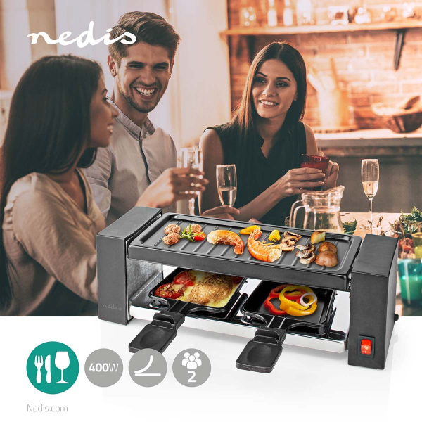 400W, raclette, gourmet, hot plate, electric grill, NEDIS