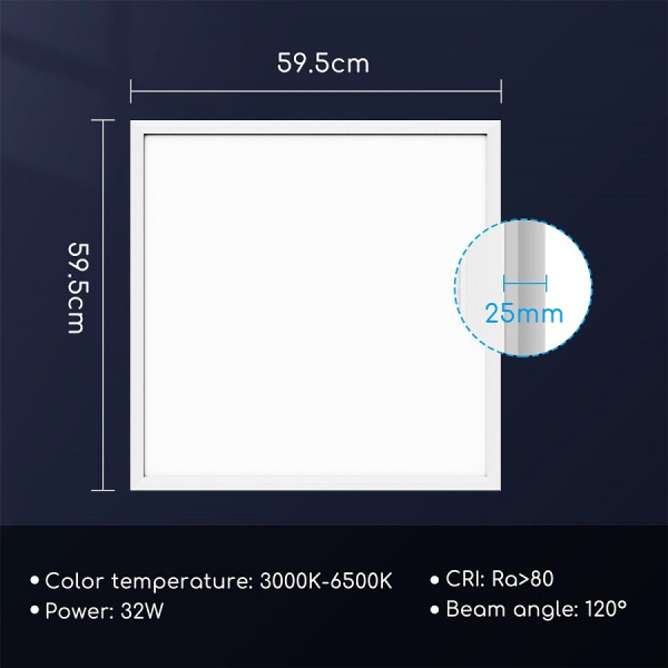 Ceiling Led Panel, ultra-thin 32W WIFI control Compatible Alex and Google *Aigostar*