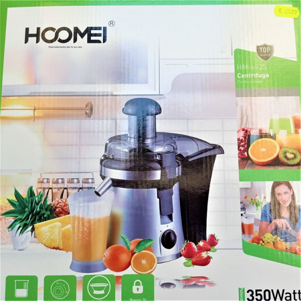 1LT Juice extractor Professional electric centrifuge ideal for enjoying fruit and vegetable juices, 350w power, 2 speeds, stainless steel body.