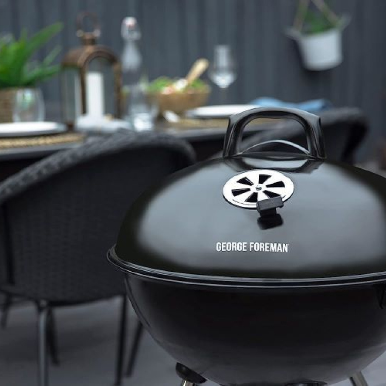 22", kettle, charcoal BBQ, outdoor barbecue, George Foreman