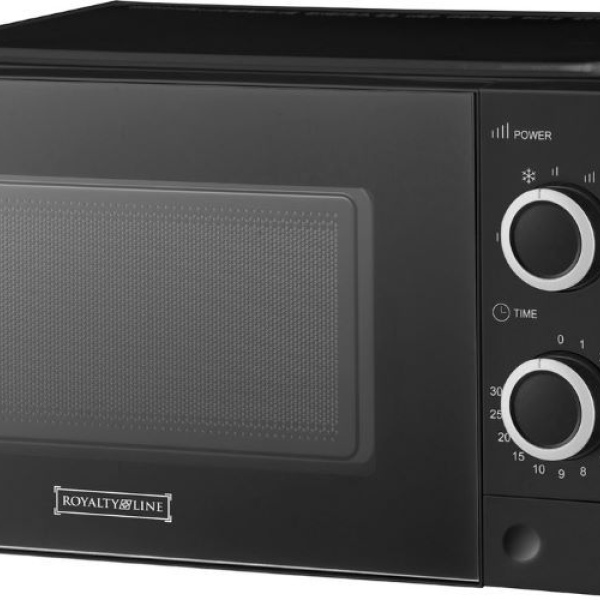 20LT, microwave, oven, 700W, mechanical control, black, ROYALTY LINE