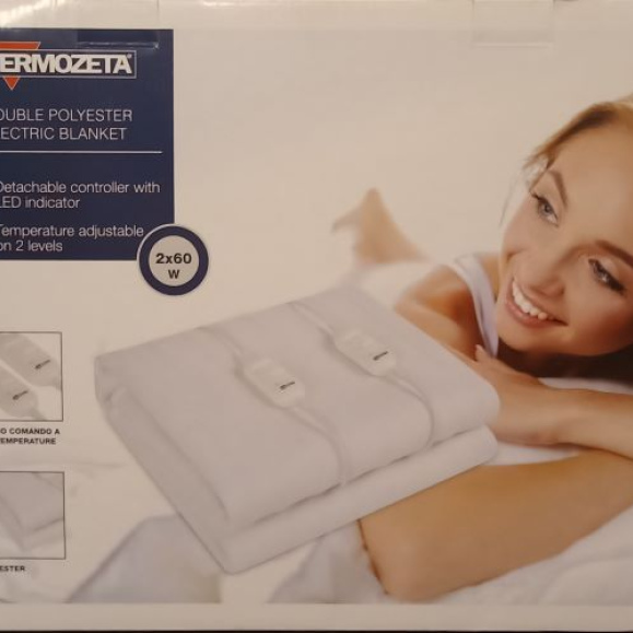 60W, polyester, electric blanket, double, bed warmer, 160 x 140 cm, double thermostat, TERMOZETA
