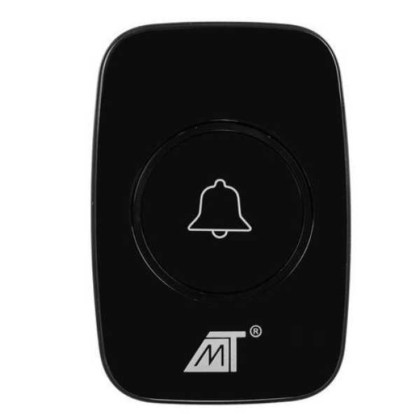 Black, wireless doorbell, 5 volume levels, electric plug, 60 sounds, waterproof